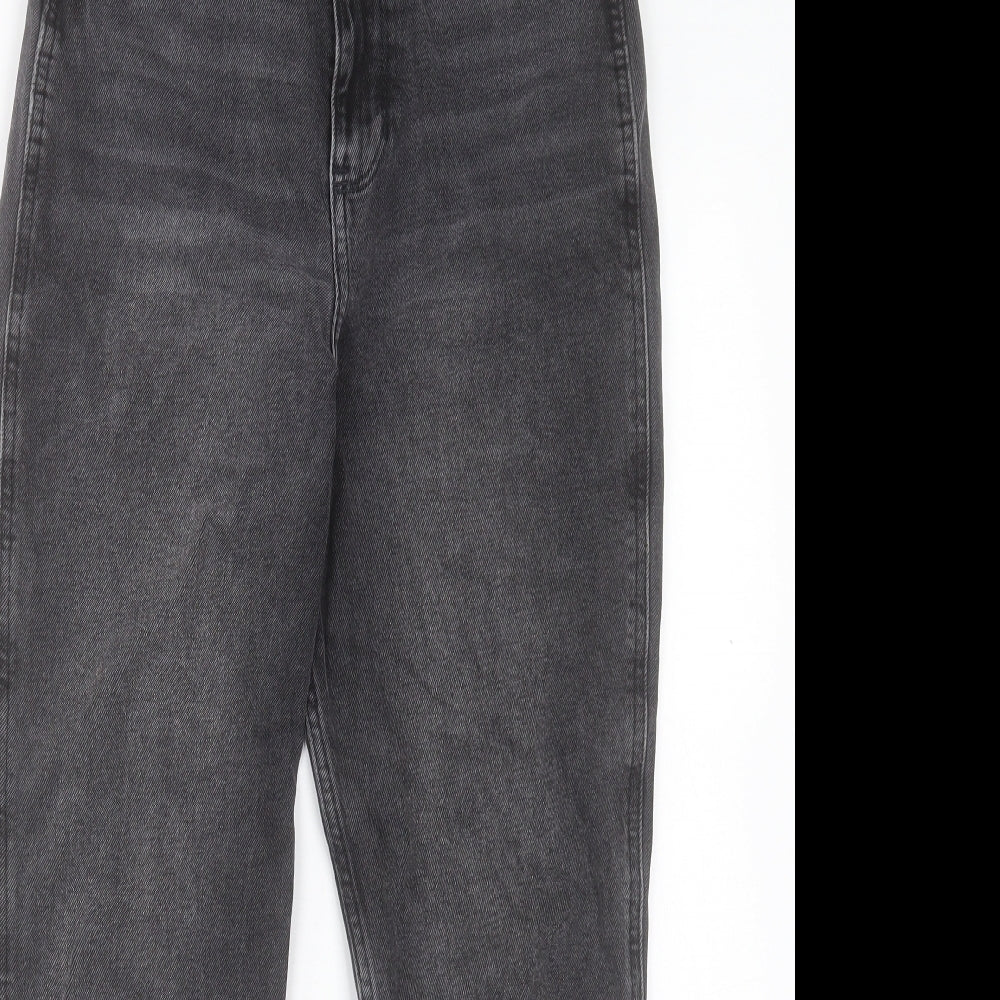 Hollister Womens Black Cotton Straight Jeans Size 25 in L25 in Regular Button