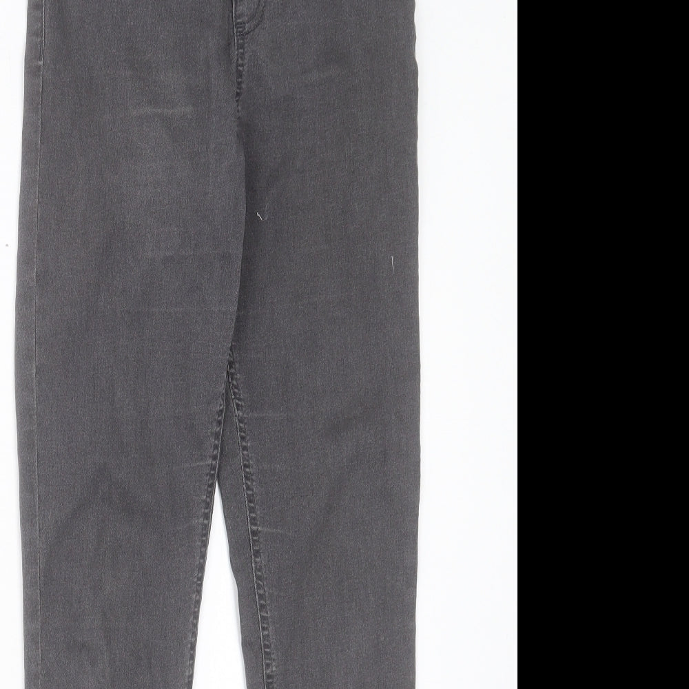 Marks and Spencer Womens Grey Cotton Jegging Trousers Size 8 L28 in Regular