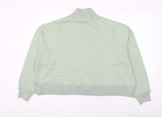Primark Womens Green Cotton Pullover Sweatshirt Size 14 Pullover - Size 14-16
