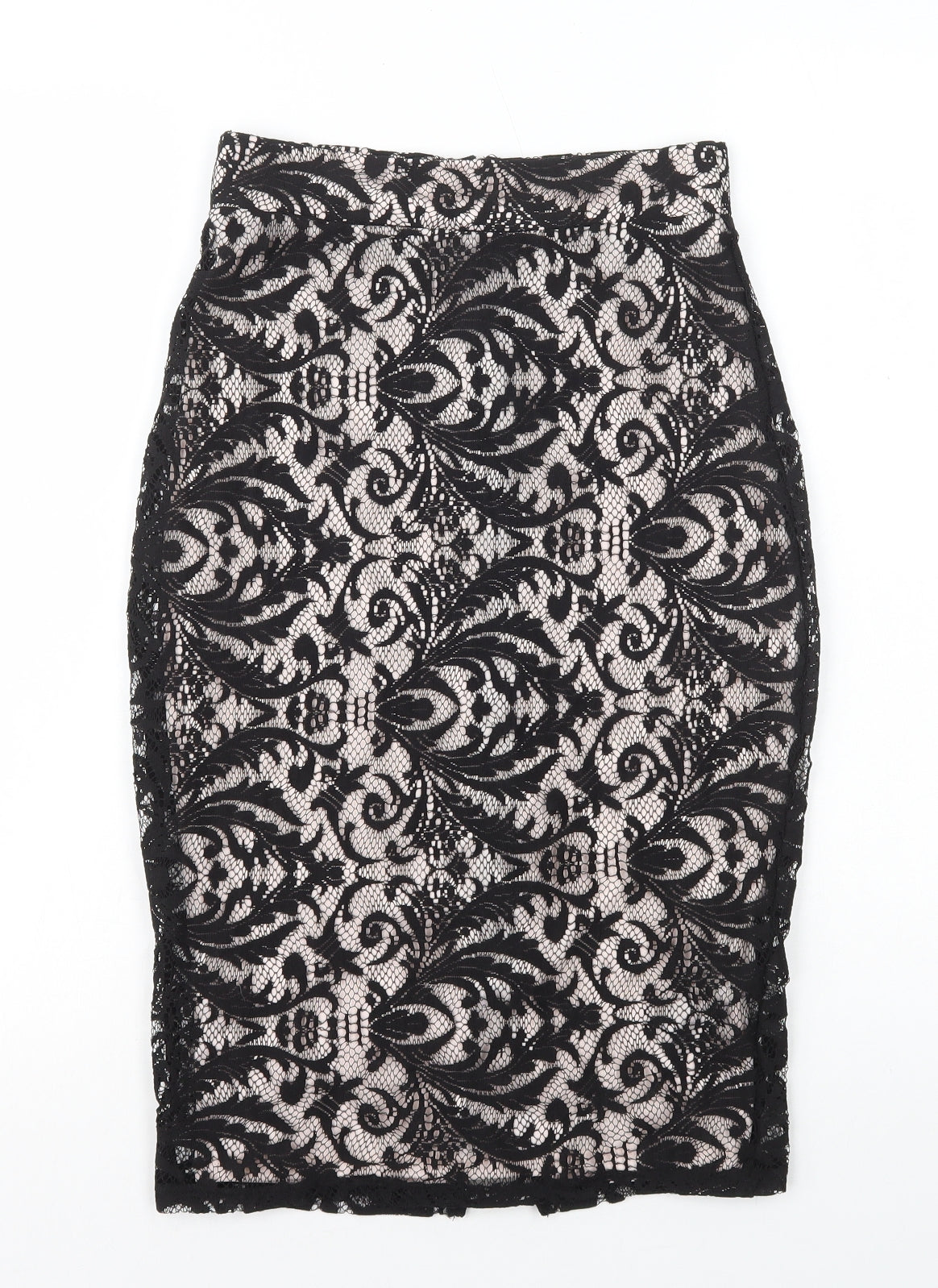 Miss Selfridge Womens Multicoloured Polyester Straight & Pencil Skirt Size 6 Zip