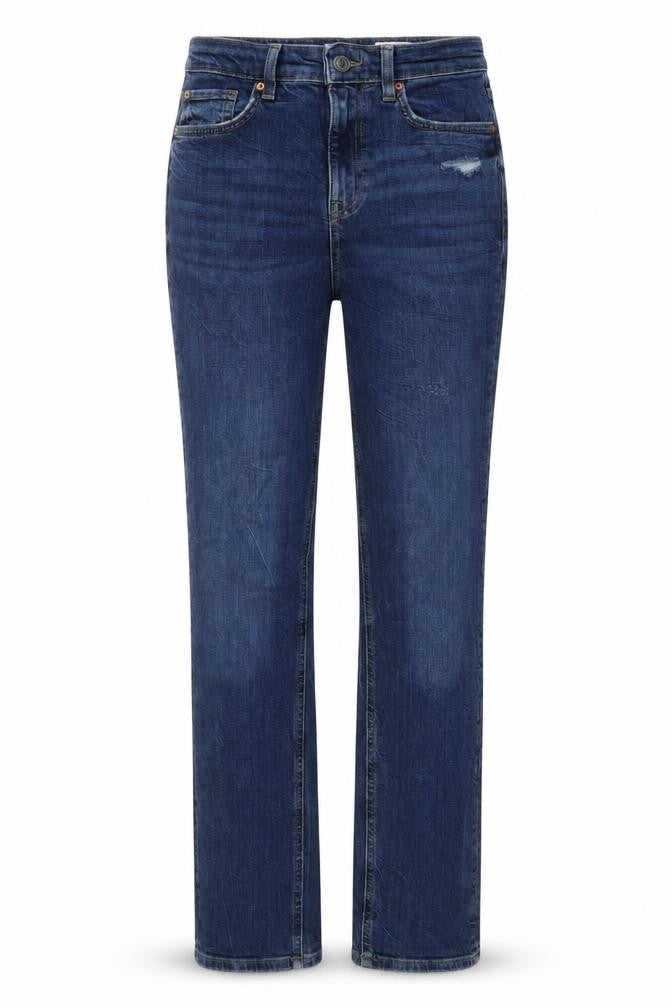 Marks and Spencer Womens Blue Cotton Skinny Jeans Size 8 L32 in Slim Button