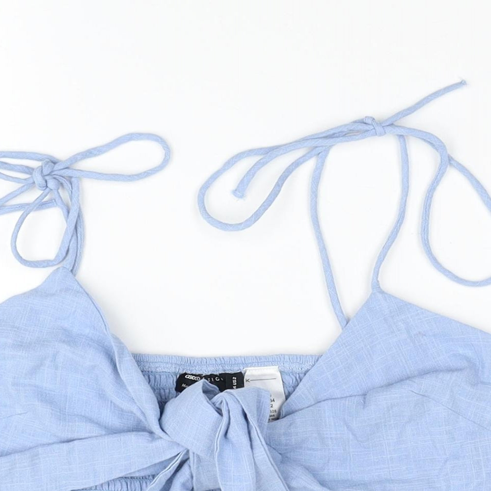 ASOS Womens Blue Cotton Camisole Tank Size 6 Sweetheart - Bralette