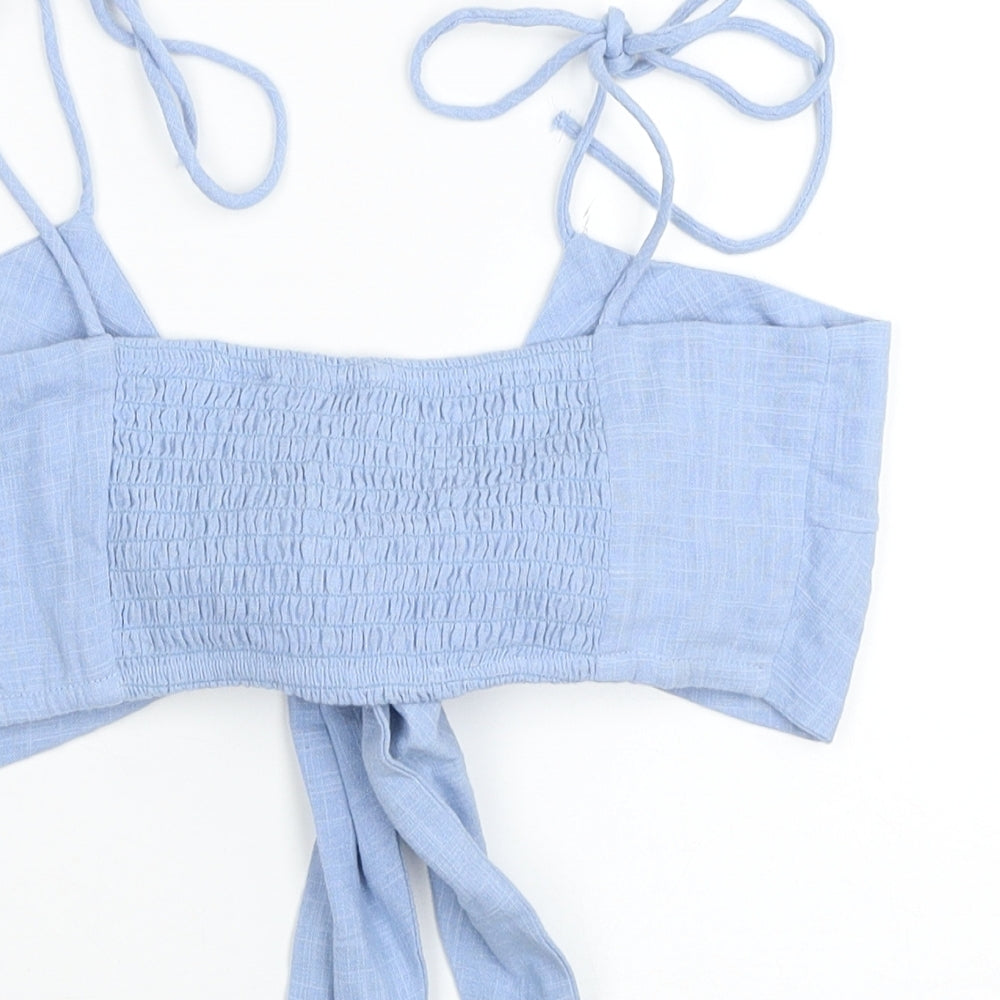 ASOS Womens Blue Cotton Camisole Tank Size 6 Sweetheart - Bralette
