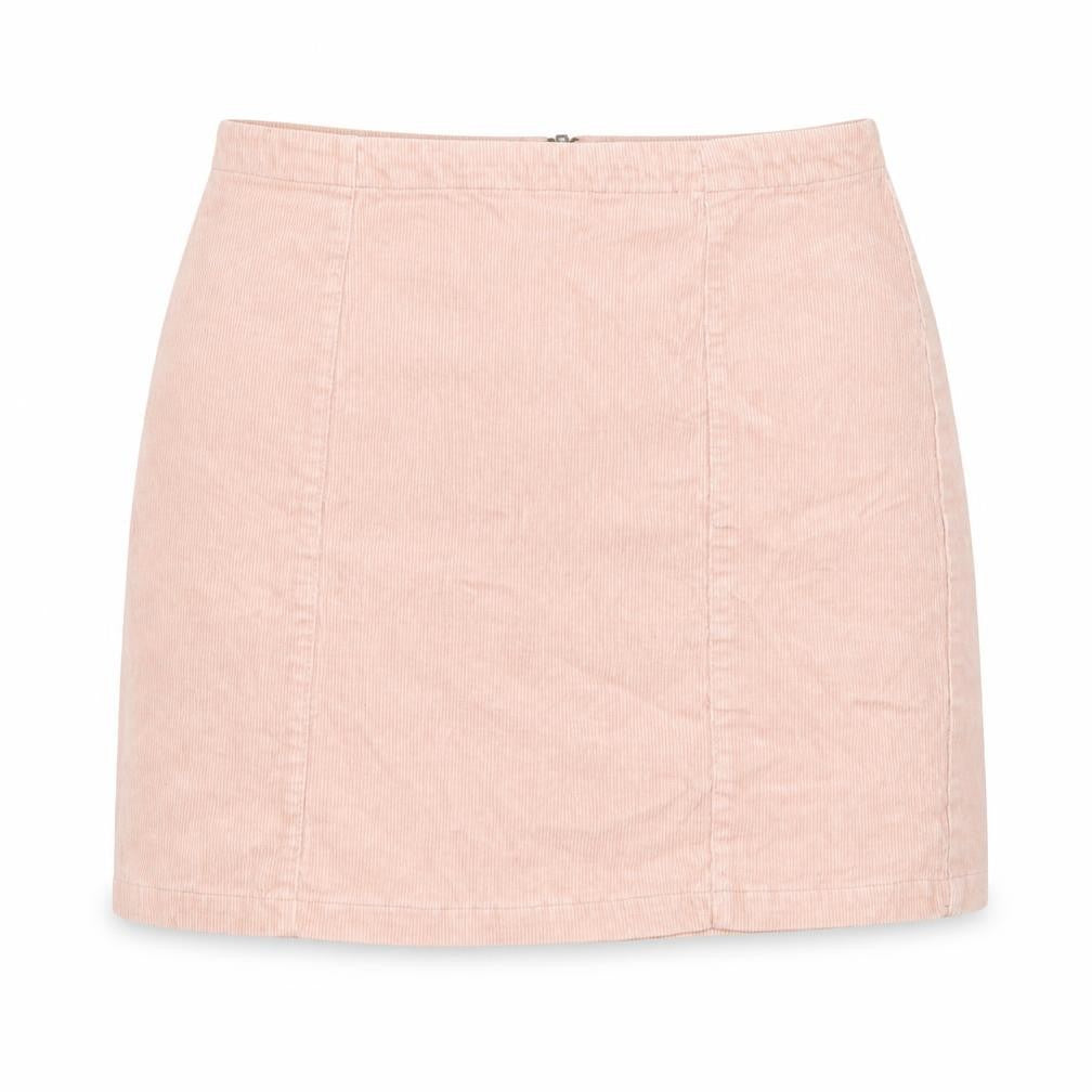 Forever 21 Womens Pink Cotton A-Line Skirt Size L Zip