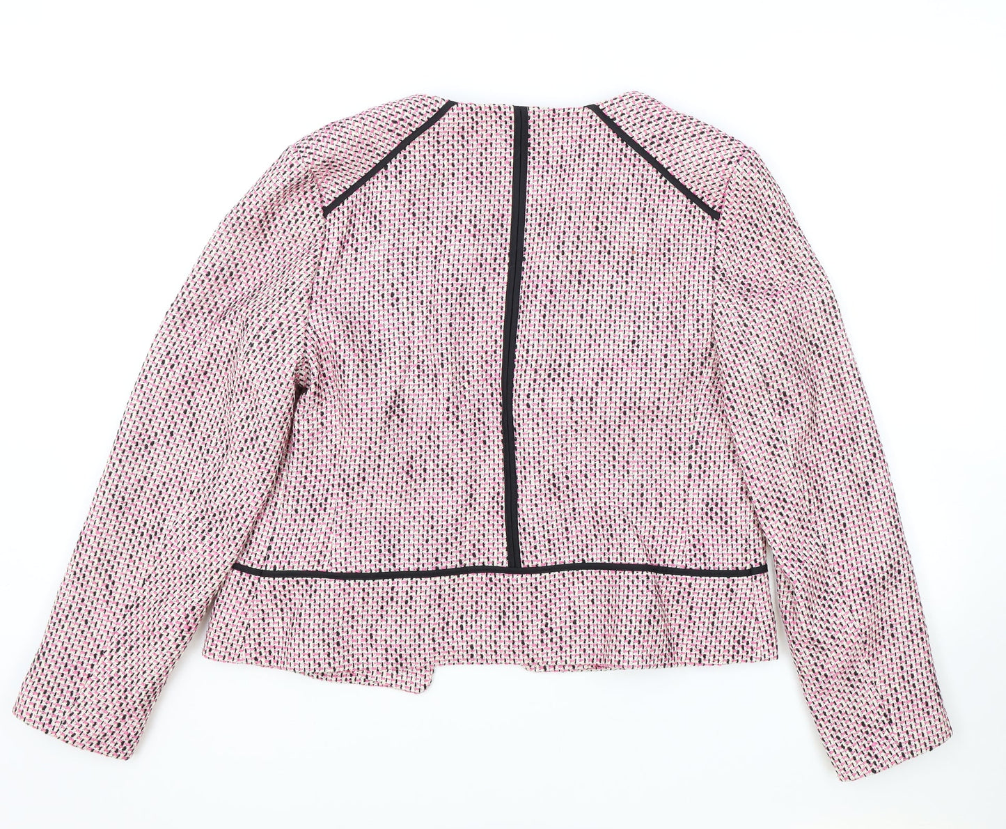 Marks and Spencer Womens Pink Herringbone Jacket Size 14