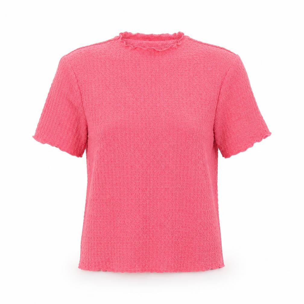 NEXT Womens Pink Polyester Basic T-Shirt Size 12 Round Neck