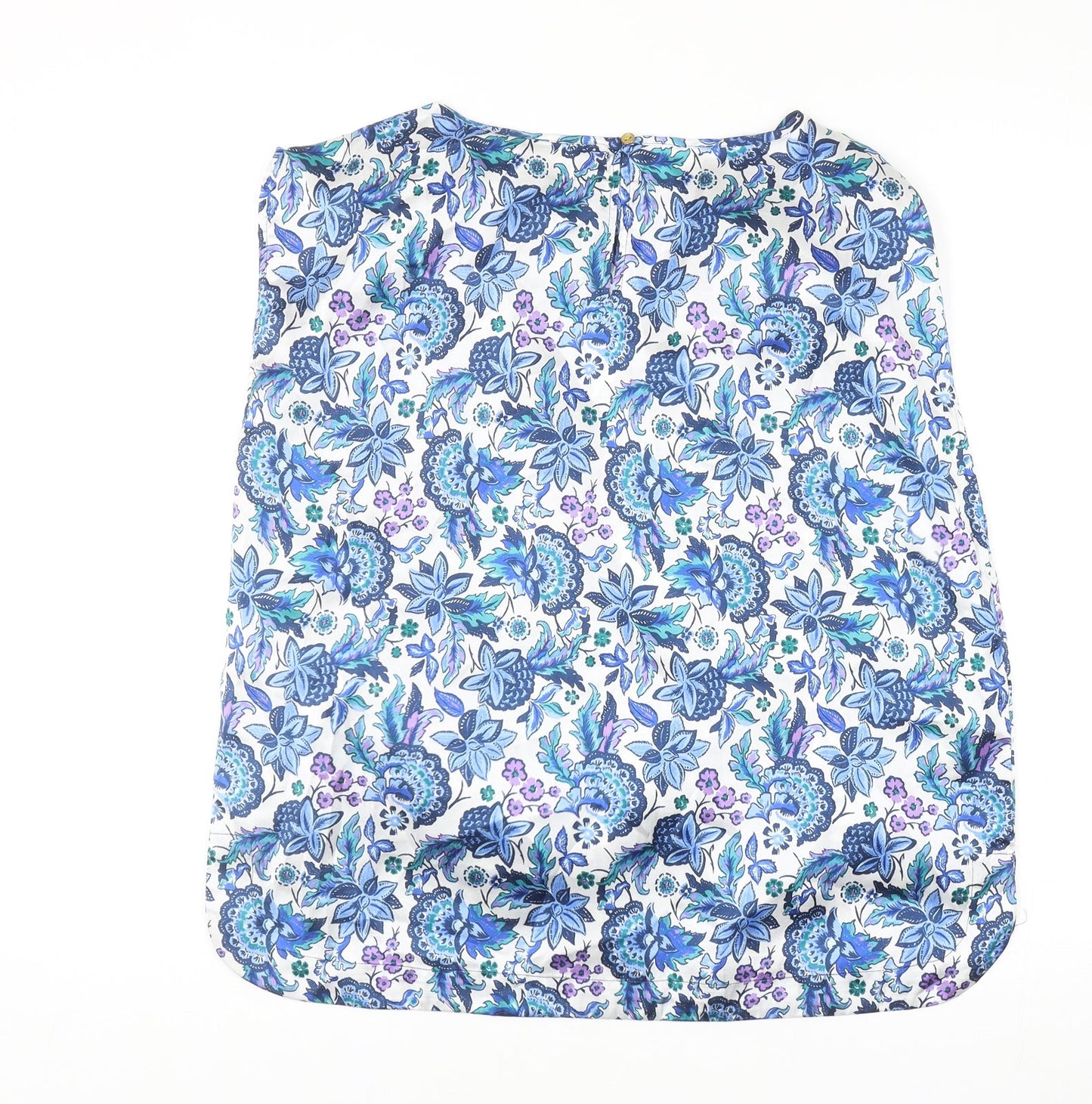 Sfera Womens Multicoloured Floral Polyester Basic Blouse Size L Boat Neck