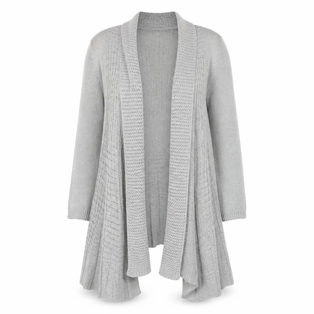 Pure Moda Womens Grey V-Neck Cotton Cardigan Jumper Size S - Size S/M