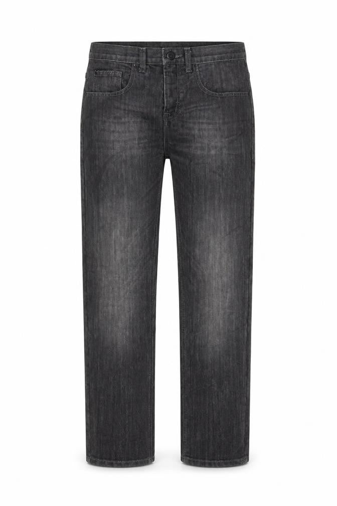 Denim & Co. Womens Grey Cotton Straight Jeans Size 32 in L30 in Slim Zip