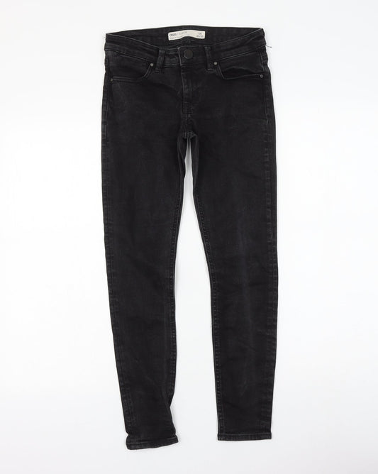 ASOS Womens Black Cotton Skinny Jeans Size 25 in L30 in Regular Zip