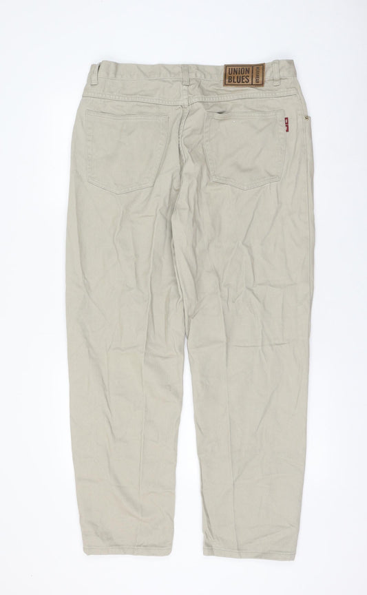 Mackays Womens Beige Cotton Mom Jeans Size 36 in L29 in Regular Zip
