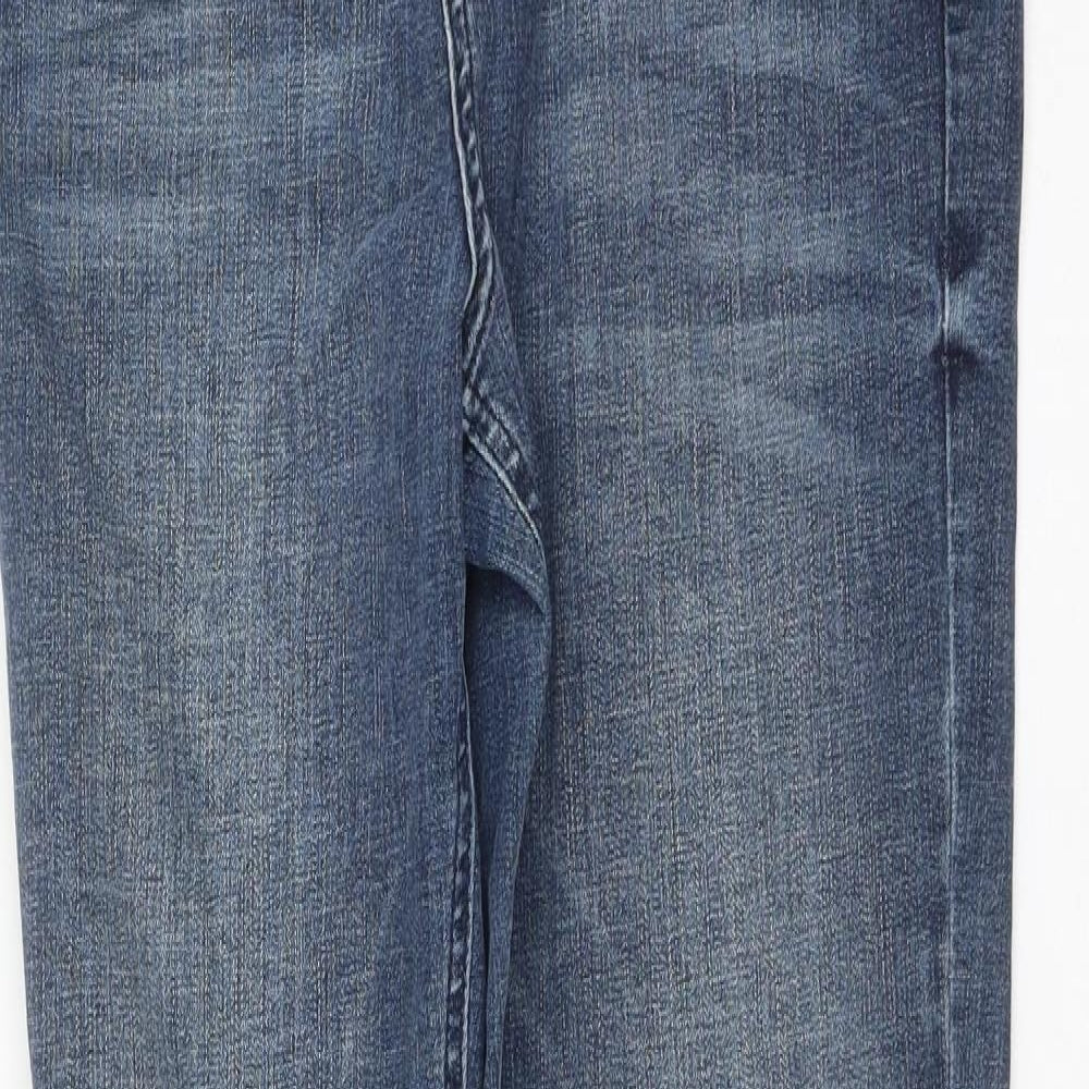 Preworn Womens Blue Polyester Skinny Jeans Size 32 in L29 in Regular Zip