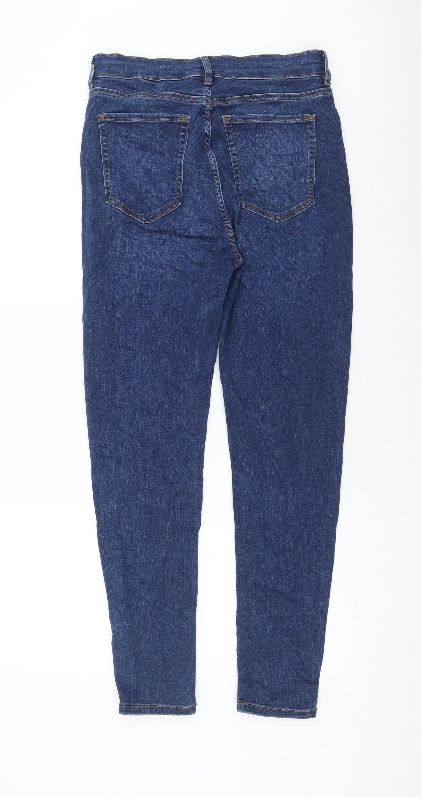 Preworn Womens Blue Polyester Skinny Jeans Size 30 in L28 in Regular Zip