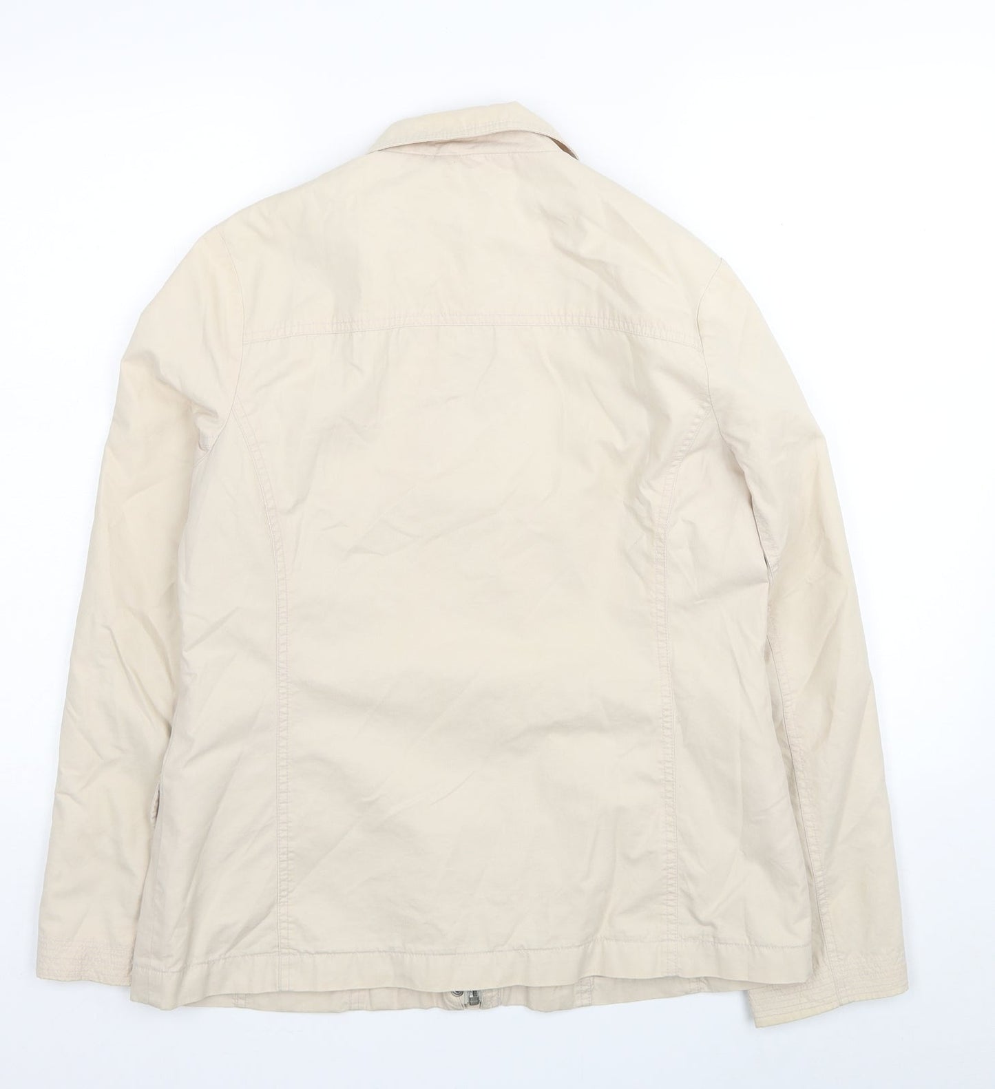 Maine Womens Beige Jacket Size 14 Zip