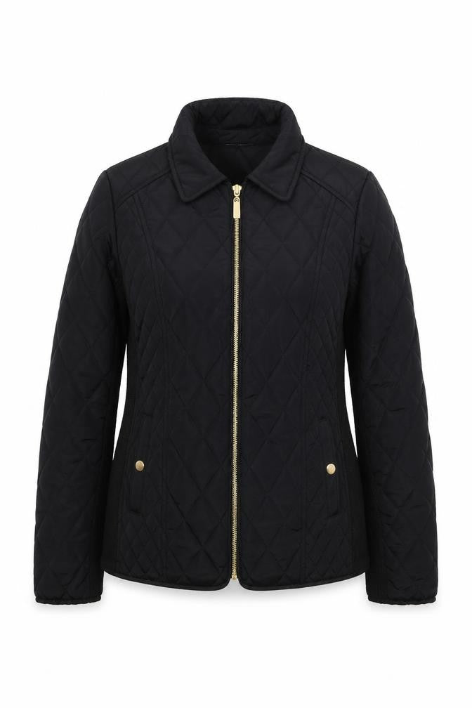Avenue Womens Black Jacket Size 10 Zip
