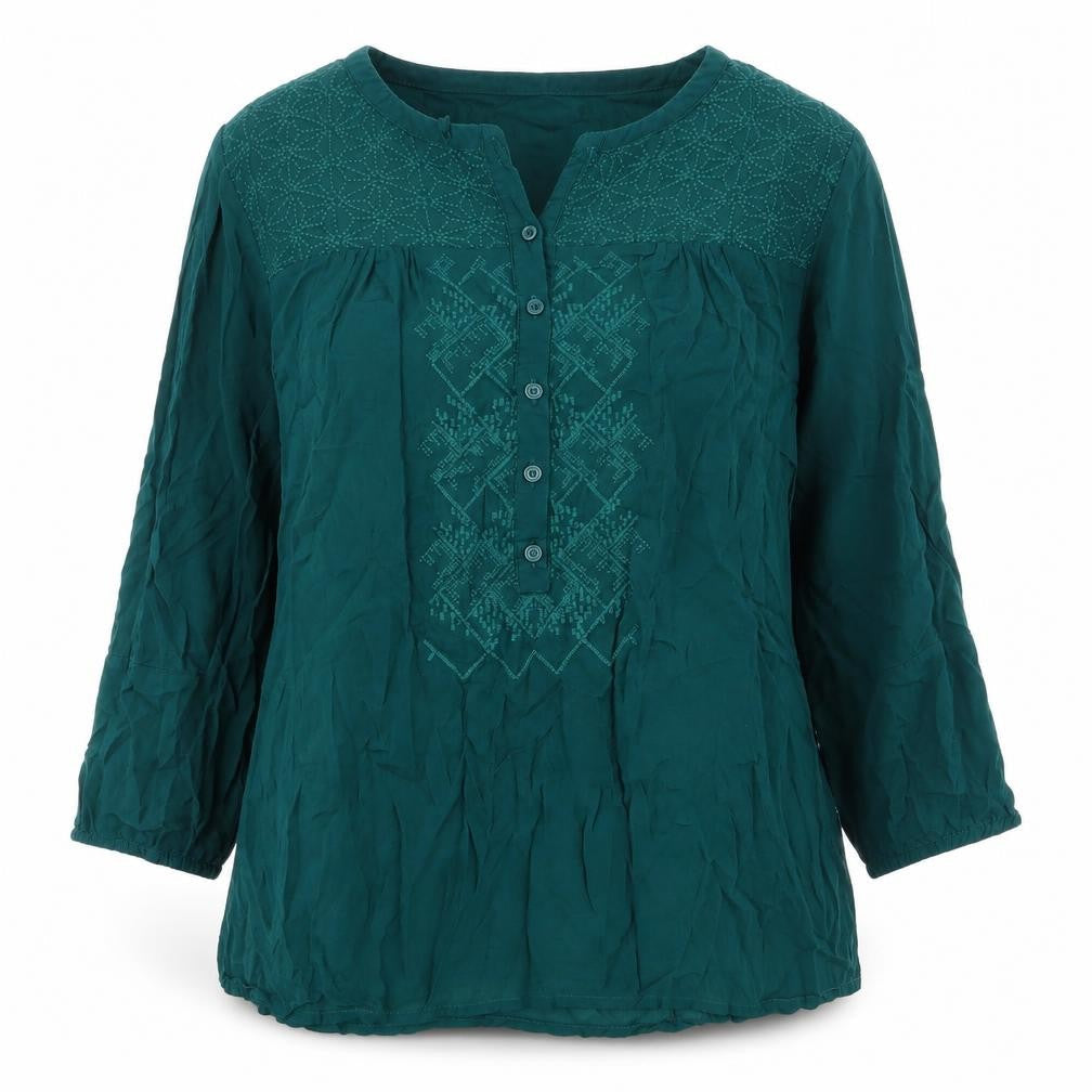 Gap Womens Green Polyester Basic Blouse Size XS Scoop Neck