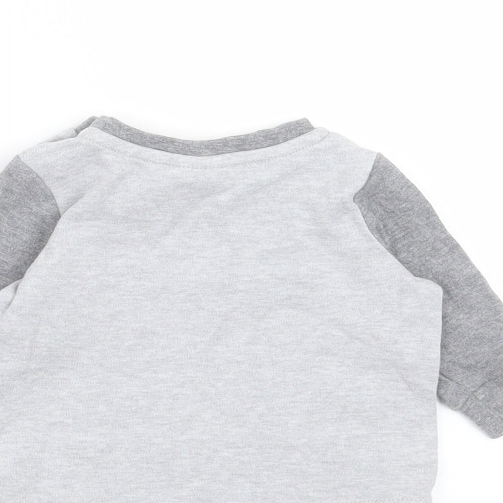 Matalan Boys Grey Cotton Basic Casual Size 0-3 Months Crew Neck Button - Batman