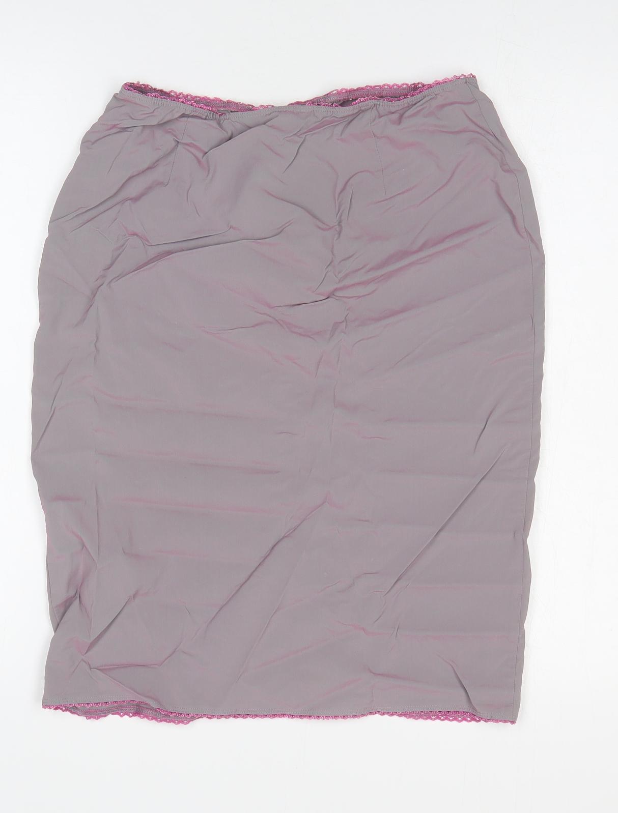 Topshop Womens Grey Viscose Straight & Pencil Skirt Size 10