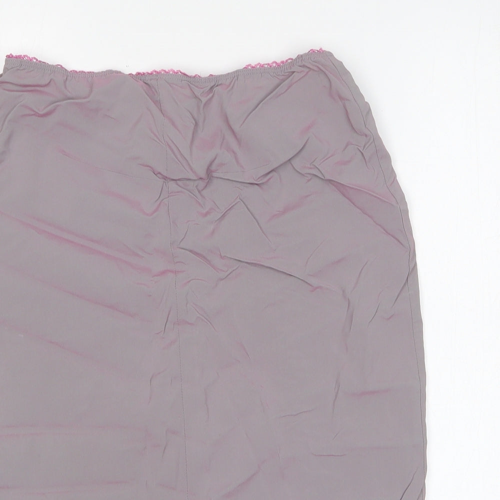Topshop Womens Grey Viscose Straight & Pencil Skirt Size 10