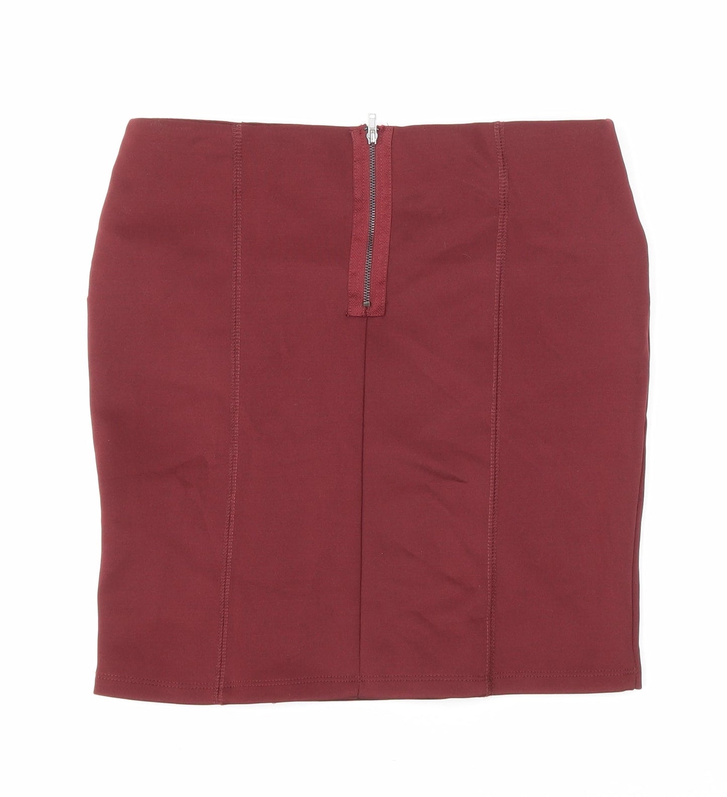 FOREVER 21 Womens Brown Polyester Mini Skirt Size S Zip