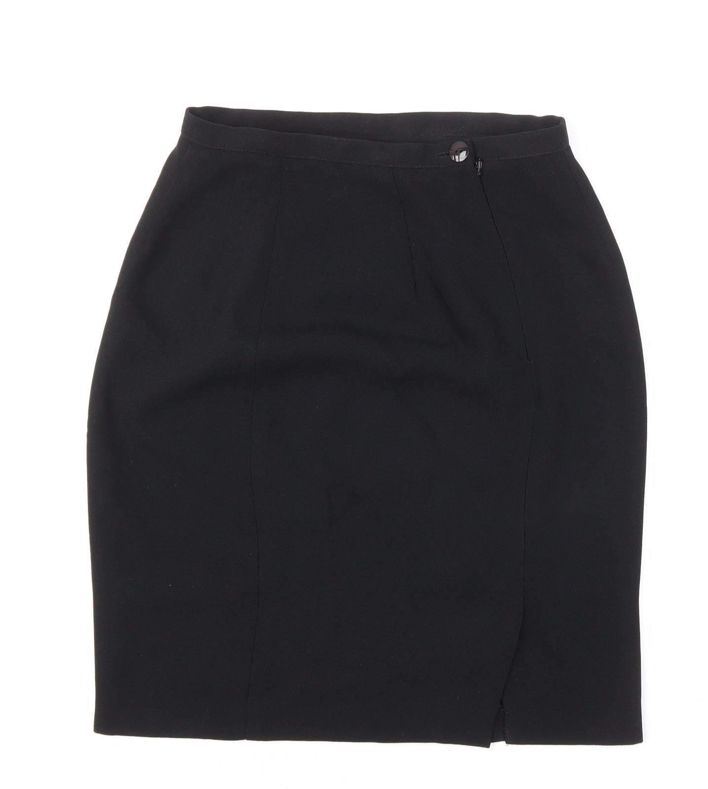 Classics collection Womens Black Polyester Straight & Pencil Skirt Size 10 Zip