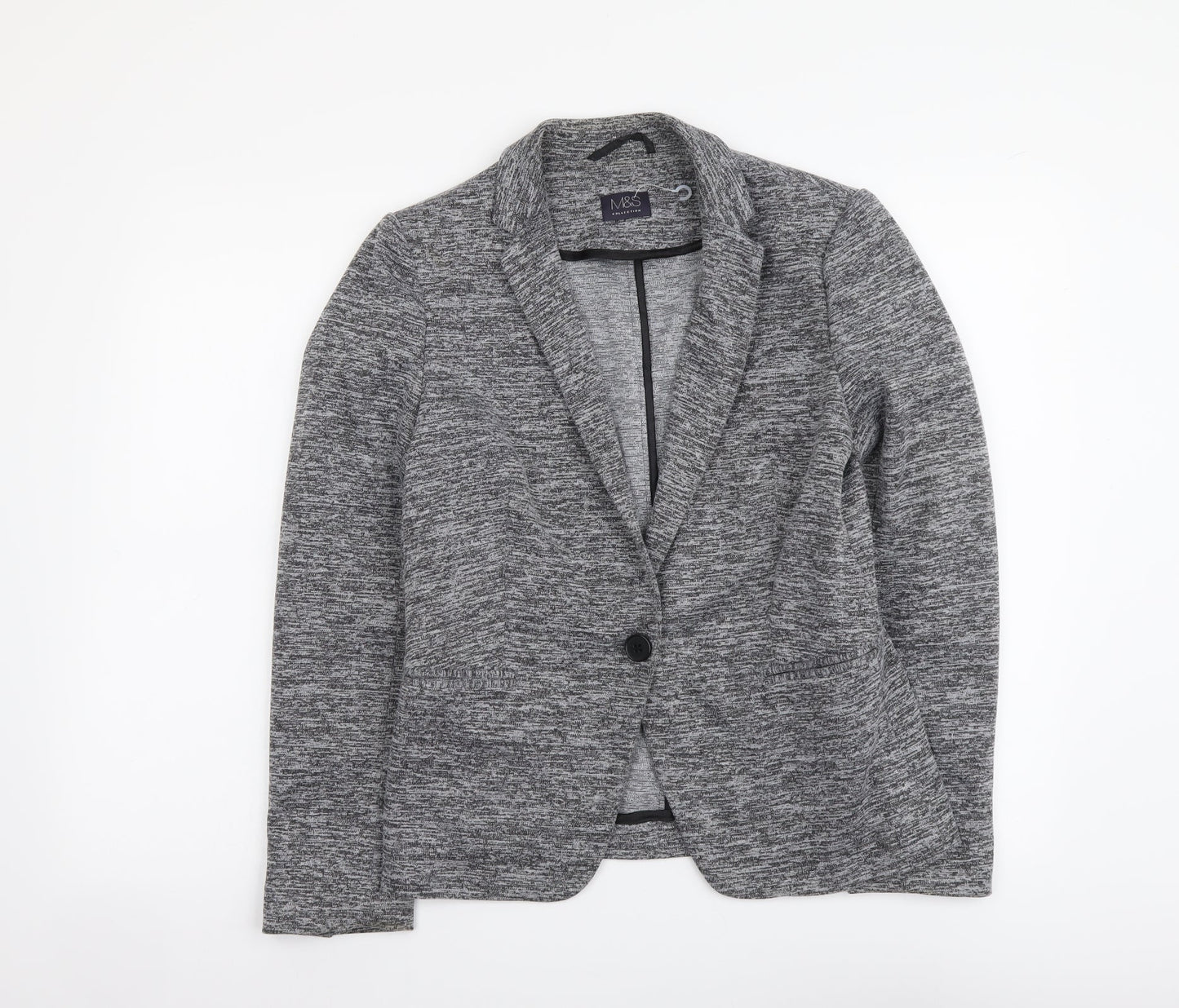 Marks and Spencer Womens Grey Polyester Jacket Suit Jacket Size 10
