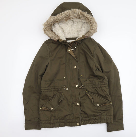 H&M Womens Green Jacket Size M Zip