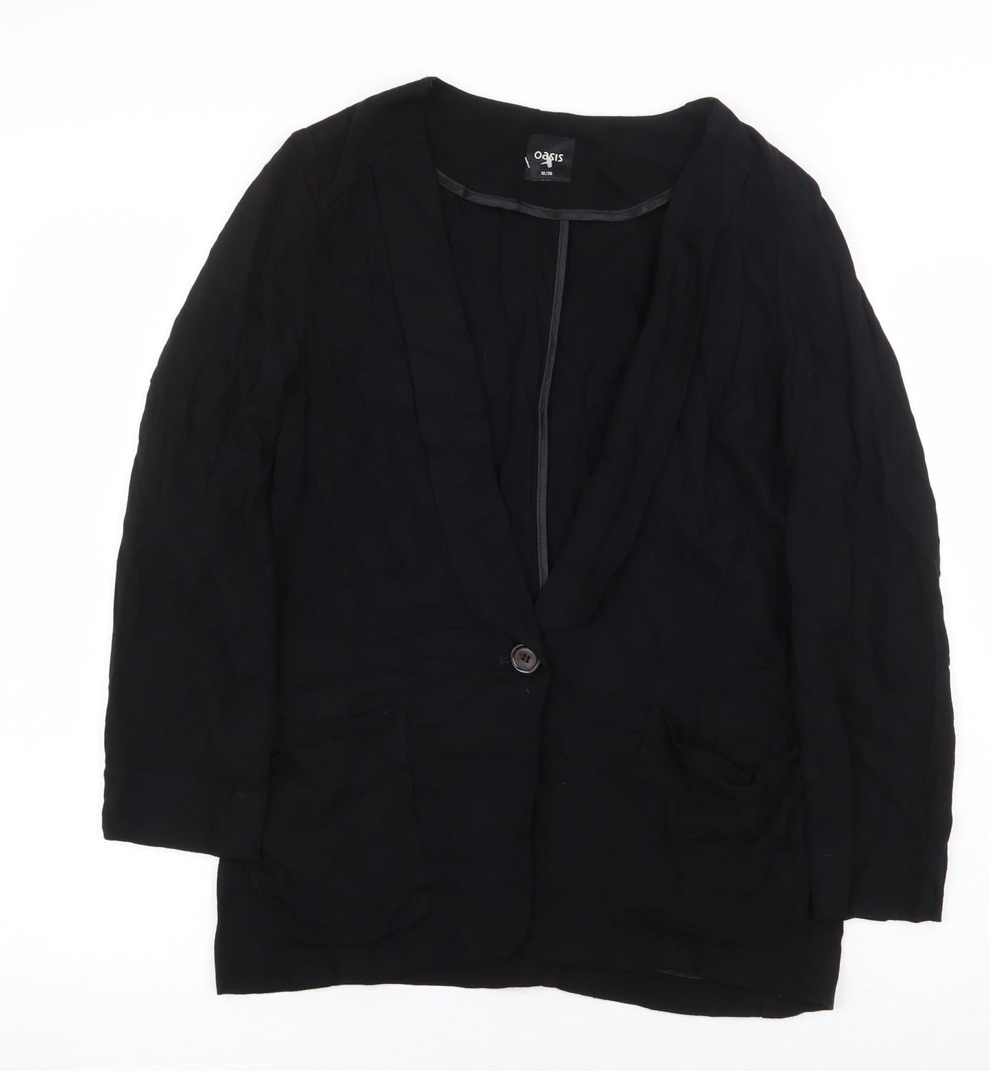 Oasis Womens Black Jacket Blazer Size 10 Button