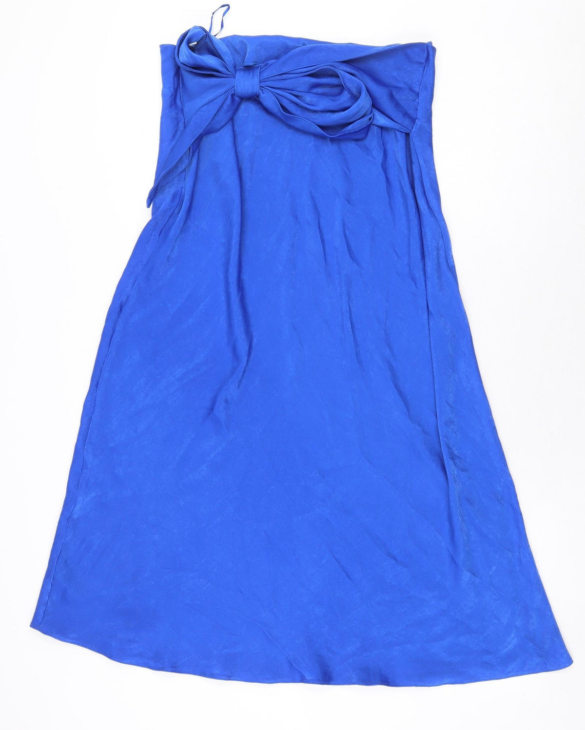 F&F Womens Blue Polyester A-Line Size 14 Off the Shoulder Tie