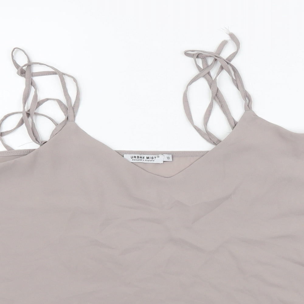 Urban Mist Womens Grey Viscose Camisole Tank Size 10 V-Neck