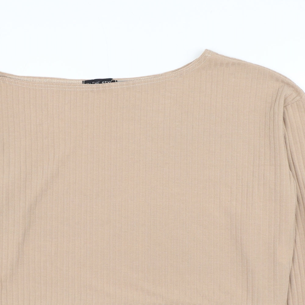 In the Style Womens Brown Boat Neck Polyester Pullover Jumper Size 12
