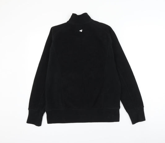 DECATHLON Womens Black Polyester Full Zip Sweatshirt Size 10 Zip