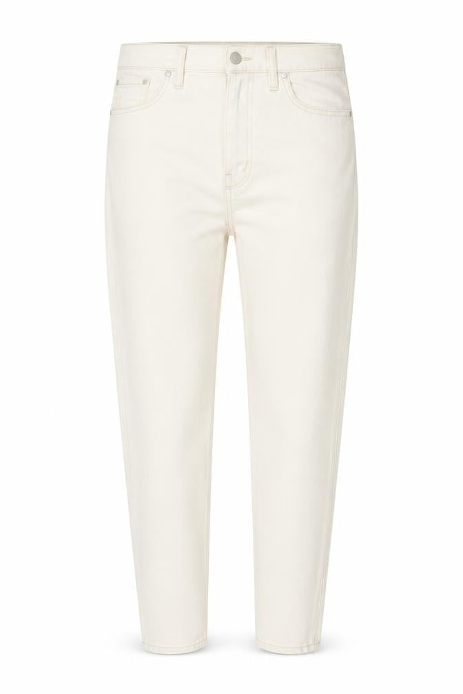 Autograph Womens Ivory Cotton Tapered Jeans Size 40 in L31 in Regular Zip