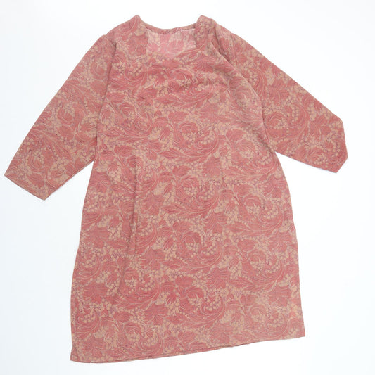 Koshibo Super Womens Multicoloured Geometric Polyethylene A-Line Size L Square Neck Pullover