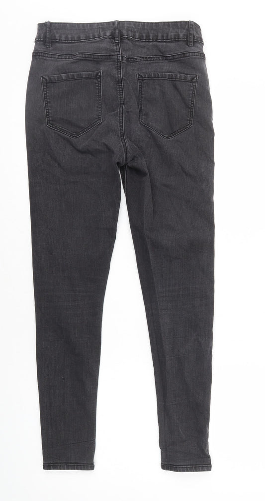George Womens Black Cotton Skinny Jeans Size 10 L27 in Regular Zip