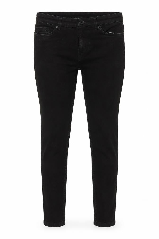 Peacocks Womens Black Cotton Skinny Jeans Size S L25 in Regular Zip