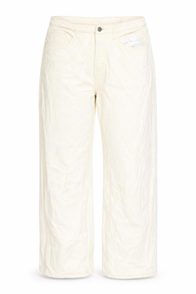 DAYZ Womens Beige Cotton Straight Jeans Size XL L25 in Regular Zip