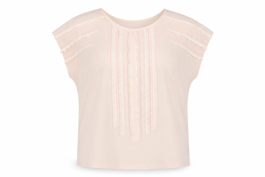 Marks and Spencer Womens Pink Polyester Basic Polo Size 12 Boat Neck