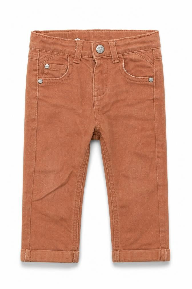Urban Baby Brown 100% Cotton Capri Jeans Size 12-18 Months Zip