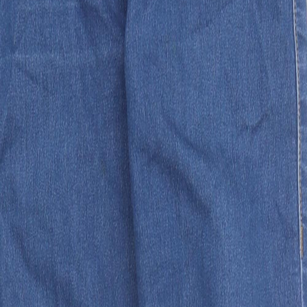 Topshop Womens Blue 100% Cotton Skinny Jeans Size 26 in L30 in Extra-Slim Button