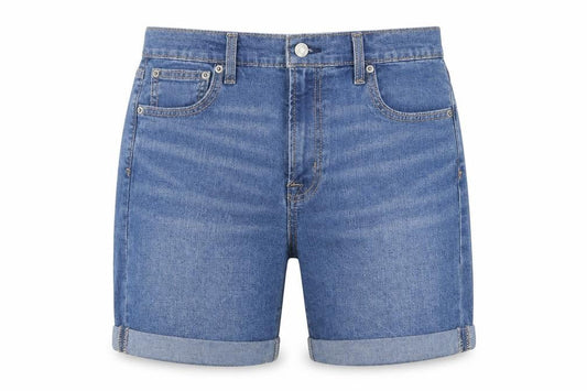 Gap Mens Blue Cotton Biker Shorts Size 28 in L10 in Regular Zip