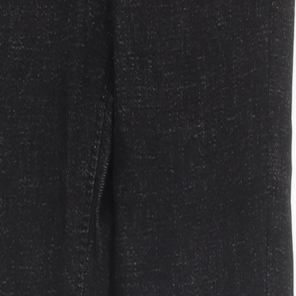 Preworn Womens Black 100% Cotton Skinny Jeans Size 26 in L28 in Regular Zip
