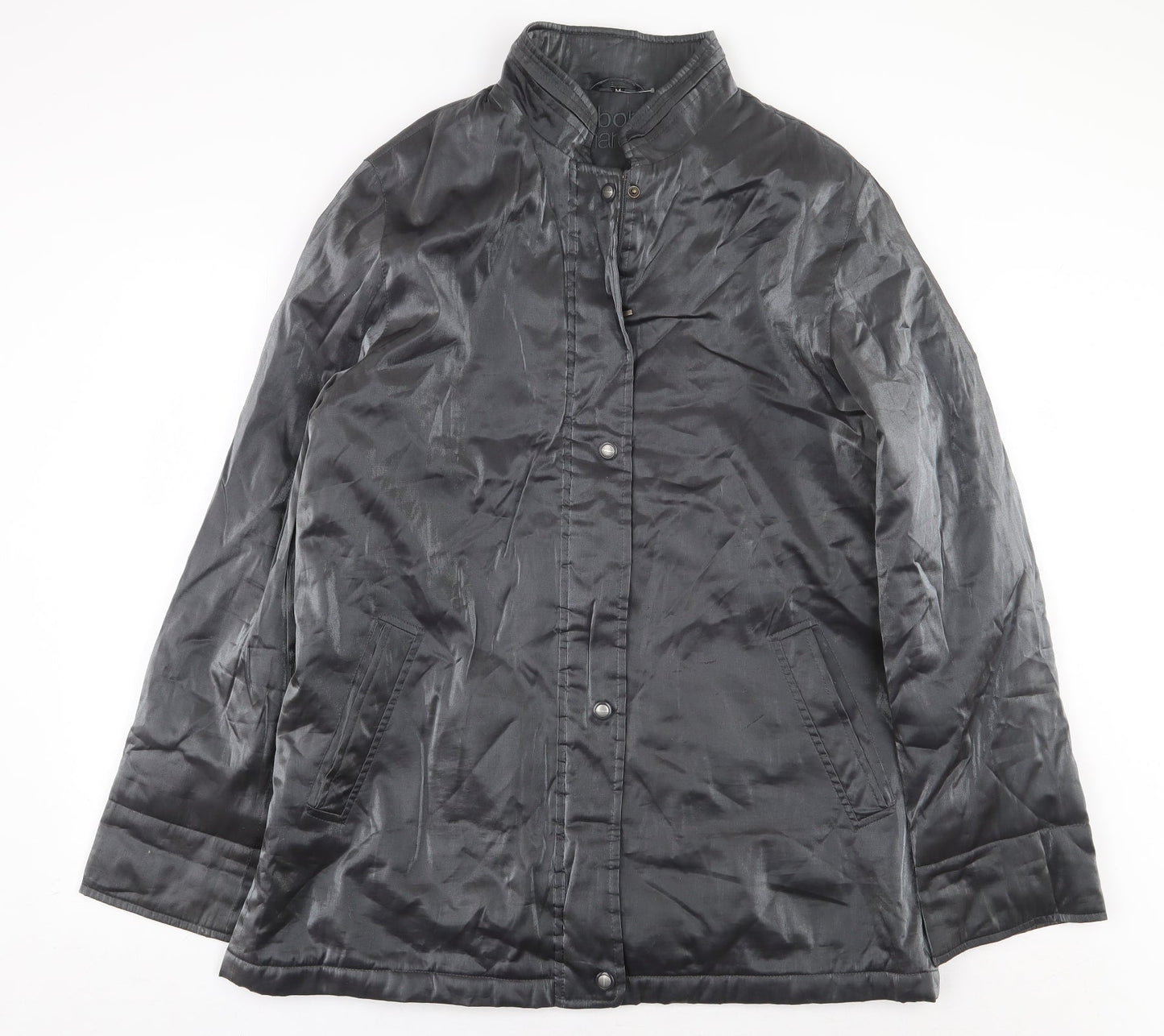 Bonmarché Womens Grey Rain Coat Coat Size M Zip