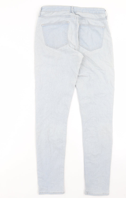 H&M Womens Blue Cotton Skinny Jeans Size 26 in L28 in Regular Button