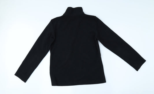 Preworn Boys Black Jacket Coat Size S Zip