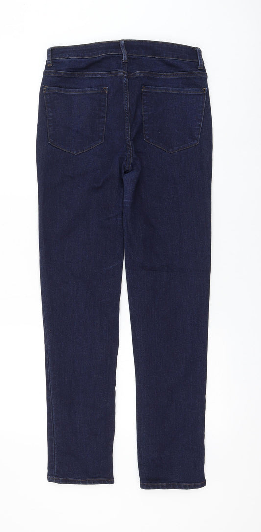 Incorporate Wear Womens Blue Cotton Straight Jeans Size 30 in L30 in Regular Zip