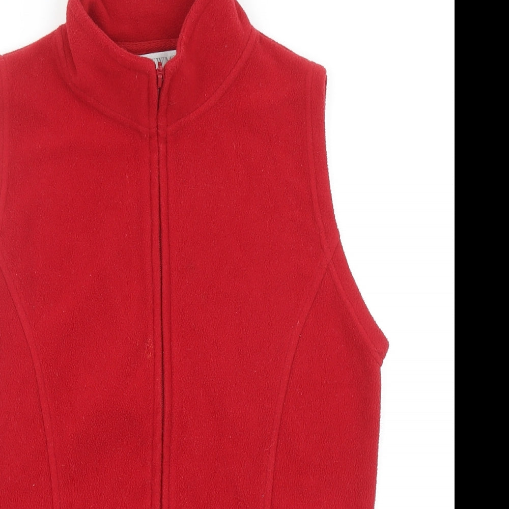 EWM Womens Red Gilet Jacket Size S Zip - UK Size 10-12