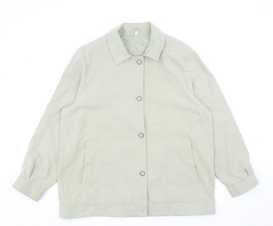 Image Creation Womens Green Jacket Size 16 Button