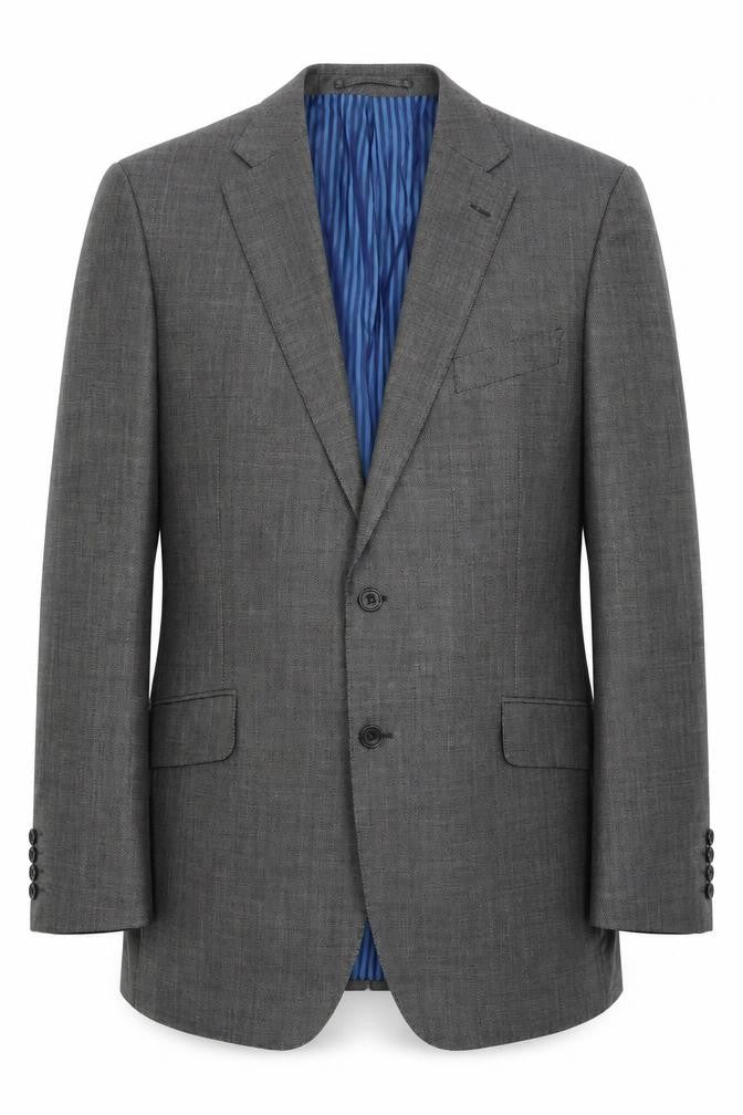 Marks and Spencer Mens Grey Wool Jacket Suit Jacket Size 42 - Shoulder Pads