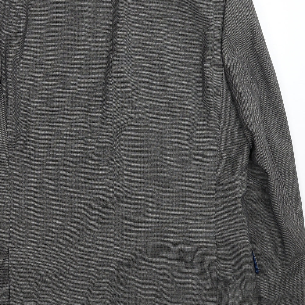 Marks and Spencer Mens Grey Wool Jacket Suit Jacket Size 42 - Shoulder Pads